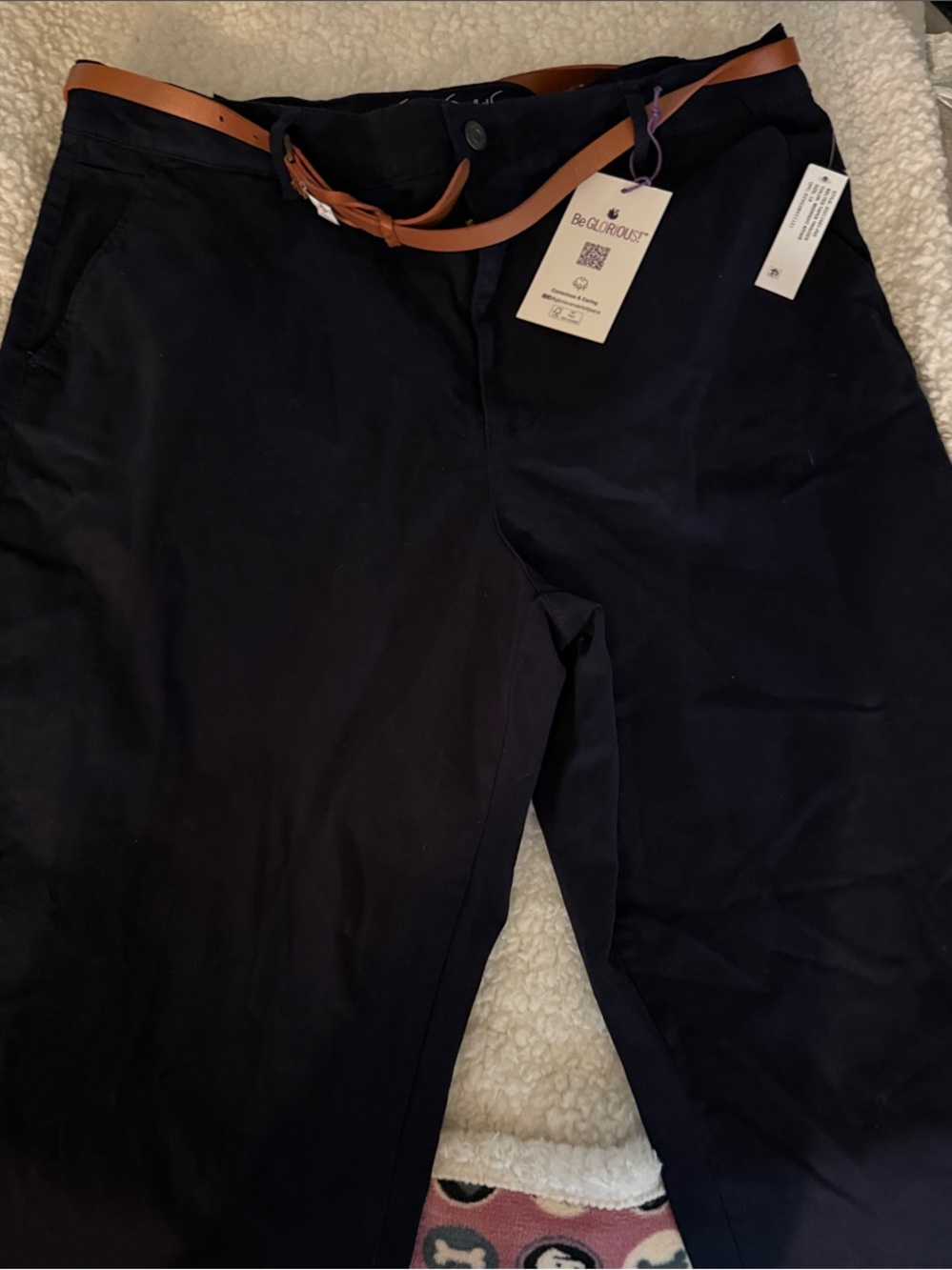 Women's Navy Chinos - Slim Casual Pull-On Pants